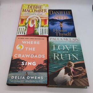Lot of 4 Hardcover Books Women Authors‎ Romance Adventure Fiction Unabridged